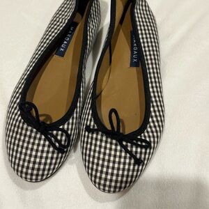 Like New Margaux Black and White Checkered Women's Flats 35.5